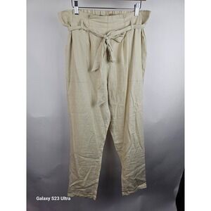 PRIMARK, NWT, women's linen blend, cream colored pants